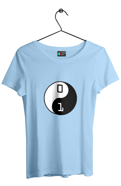 Футболка жіноча з принтом "Інь Янь". Angular, c, css, html, it, javascript, jquery, php, python, react, svelt, vue, айтишник, айті, гумор, код, кодувати, прогер, програміст, програмісти, ти ж, ти ж програміст, тиж програміст. 2070702
