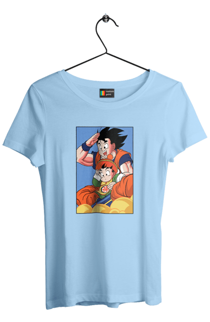 Women's t-shirt with prints Dragon Ball Gohan. Anime, dragon ball, gohan, goku, manga, tv series, vegeta. 2070702