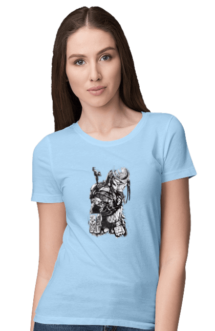 Women's t-shirt with prints The Predator. Alien, cinema, film, predator, thriller. 2070702