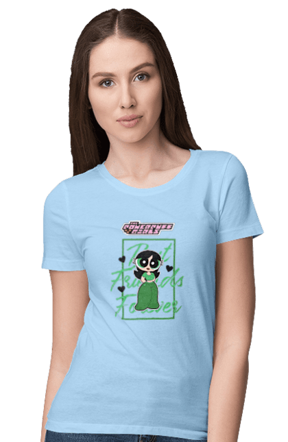 Women's t-shirt with prints Powerpuff Girls Buttercup. Animated series, buttercup, cartoon network, cool girls, powerpuff girls. 2070702