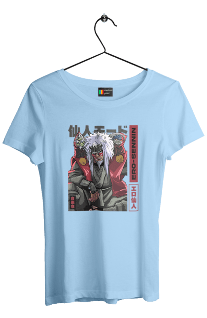 Women's t-shirt with prints Naruto Jiraiya. Anime, hokage, jiraiya, manga, naruto, shinobi, shonen. 2070702