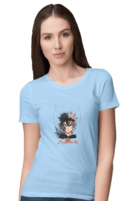 Women's t-shirt with prints Black Clover Asta. Anime, asta, black clover, manga, wizard king. 2070702