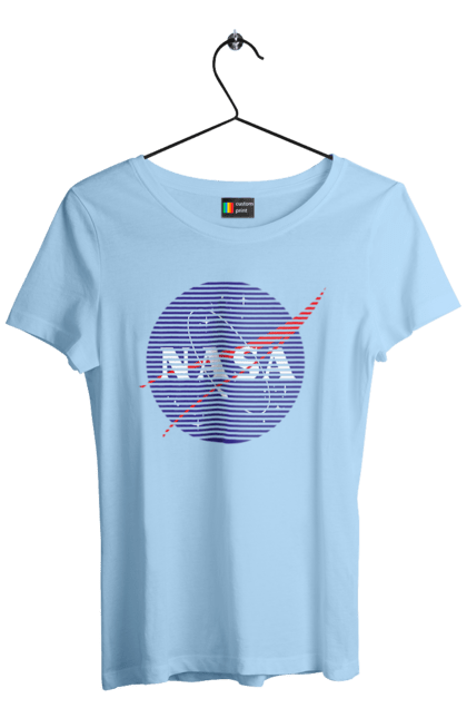 Women's t-shirt with prints NASA. Aeronautics, astronautics, aviation, nasa, research, rocket, science, space, technologies, usa. 2070702