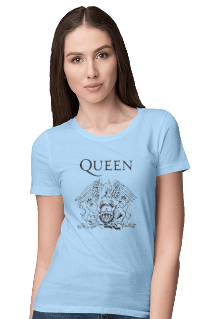 Women's t-shirt with prints Queen. Glam rock, group, hard rock, music, pop rock, queen, queen, rock. 2070702