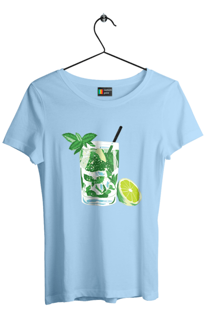 Women`s t-shirt with prints Mojito And Lemon Drink. Drink, lemon, mojito. 2070702