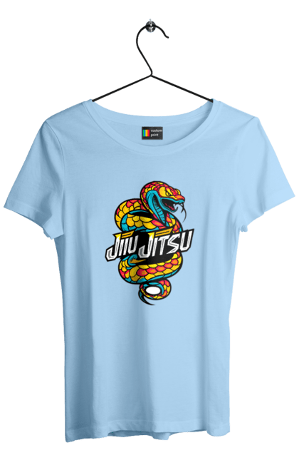 Women's t-shirt with prints Jujutsu. Animal, japan, jiu jitsu, jujutsu, martial arts, ninja, samurai, snake, sport. 2070702