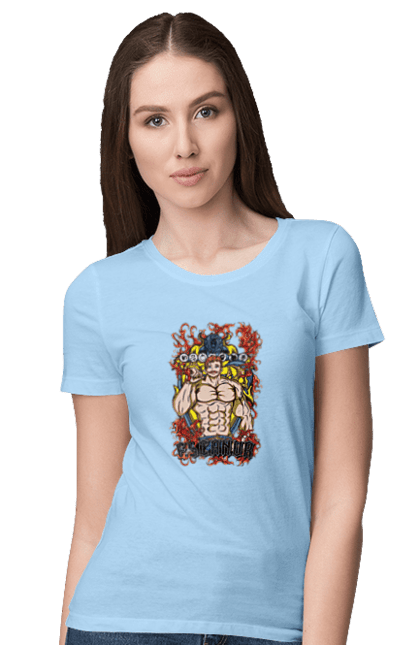 Women's t-shirt with prints Seven Deadly Sins Escanor. Adventures, anime, comedy, escanor, fantasy, manga, seven deadly sins. 2070702