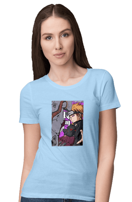 Women's t-shirt with prints Naruto Yahiko. Akatsuki, anime, character, manga, naruto, ninja, pain, tv series, yahiko. 2070702