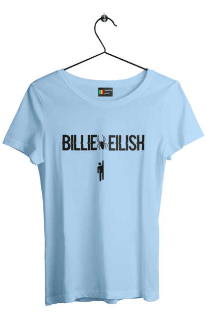 Women`s t-shirt with prints Billie Eilish. Billie eilish, billie eilish logo, billie eilish print, singer billie eilish. 2070702
