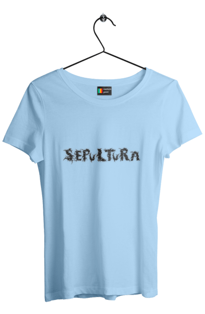 Women's t-shirt with prints Sepultura. Death metal, det metal, groove metal, group, metal, music, rock, sepulture, thrash metal, trash metal. 2070702