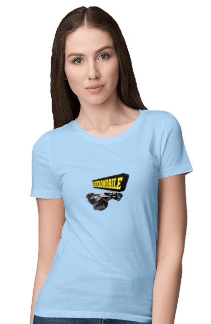 Футболка жіноча з принтом "Бандеромобіль". Авто, авто бандери, автомобіль, бандеромобіль, бетмен, бетмобіль, військове авто, супер машина. 2070702
