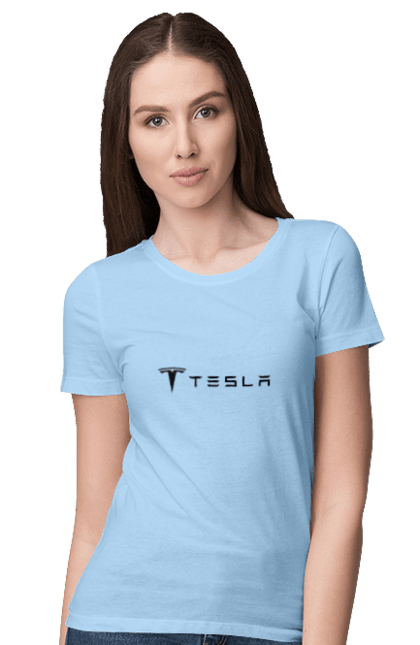 Women`s t-shirt with prints Tesla. Tesla. 2070702