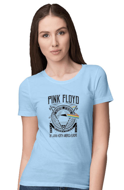 Women's t-shirt with prints Pink Floyd. Album, music, pink floyd, rock, rock band. 2070702