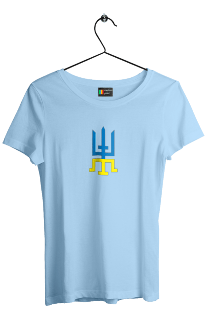 Футболка жіноча з принтом "Кримська квітка 2023.(світлий фон )". 2023, sarabeevart, квітка, крим, купити, патріотична, україна. 2070702