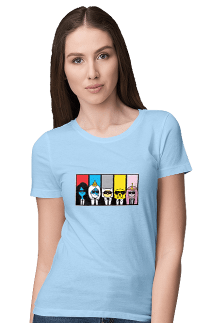 Women's t-shirt with prints Adventure Time. Adventure time, animated series, cartoon network, land of ooo, tv series. 2070702