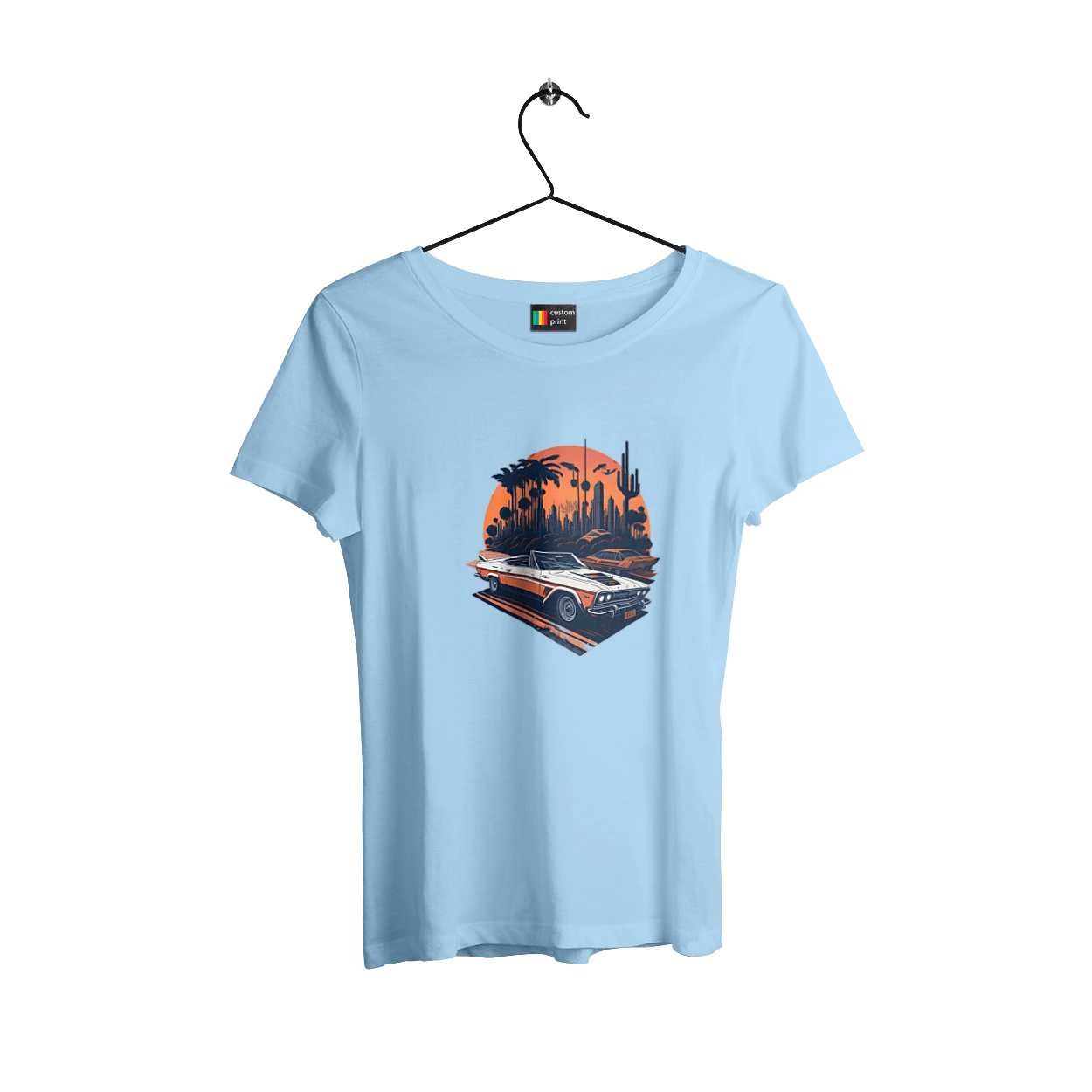 Beautiful car at sunset