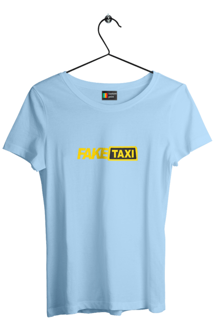 Футболка жіноча з принтом "Fake taxi". Fake taxi, porn hub, зсу, порно хаб, порнохаб, прапор, приколы, фак такси, фак таксі, фейк такси. 2070702