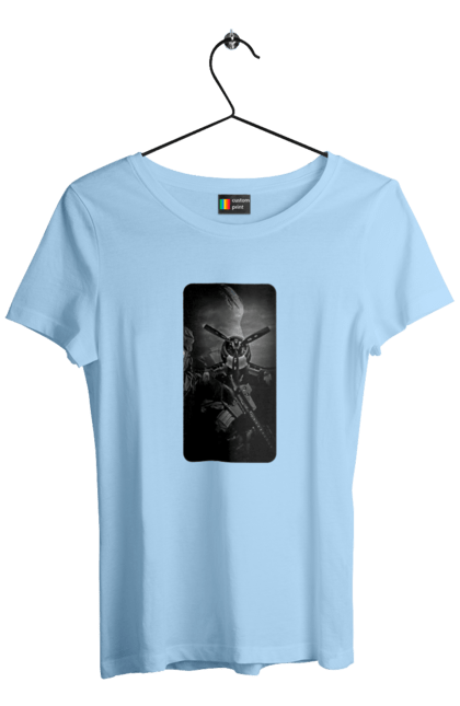 Women`s t-shirt with prints Glory of the ZSU. Plane, rifle, soldier, ukraine, victory, weapon. 2070702