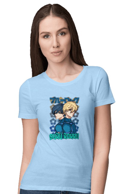 Women's t-shirt with prints Blue Lock. Anime, blue lock, blue prison, manga, sport, sports anime. 2070702