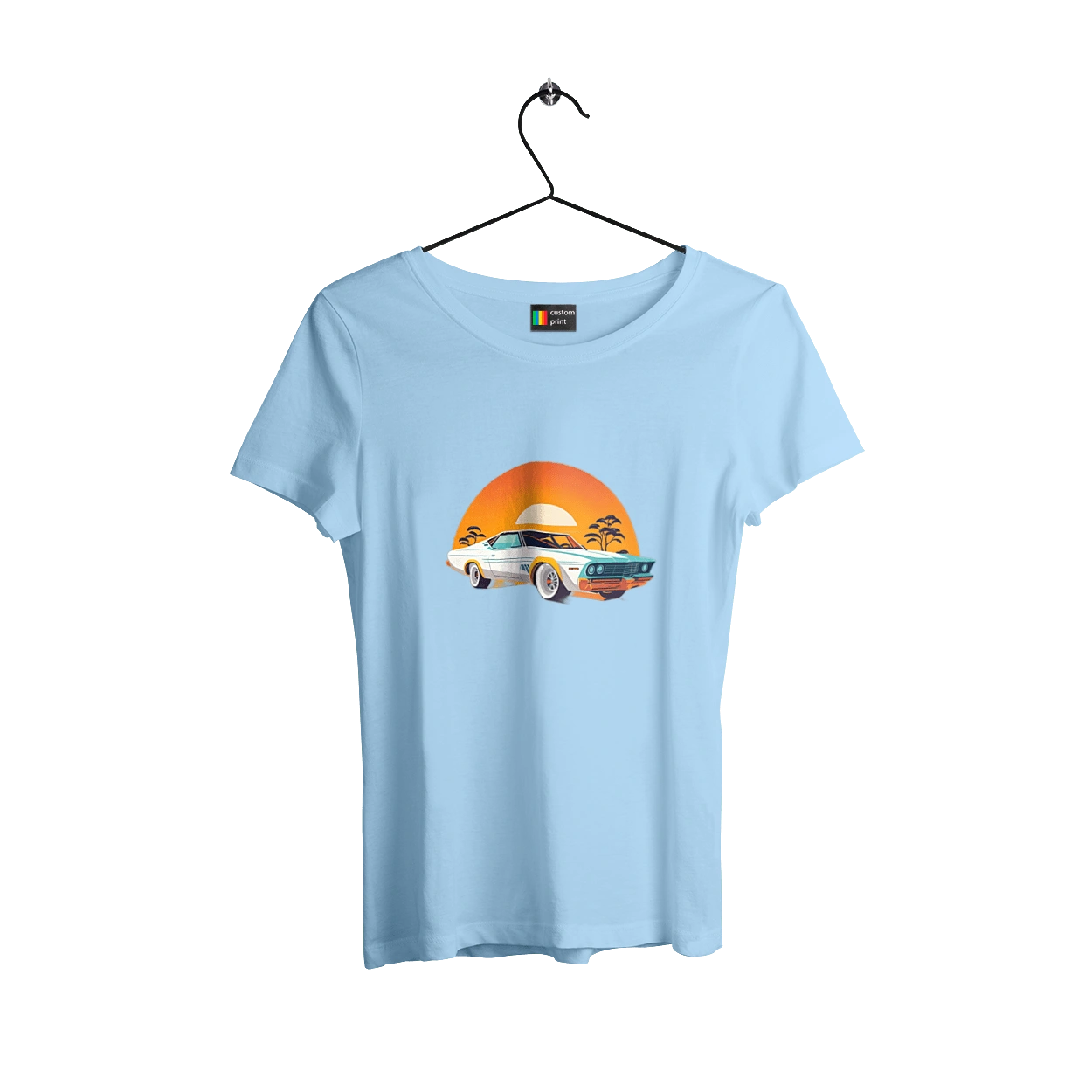 Beautiful car at sunset