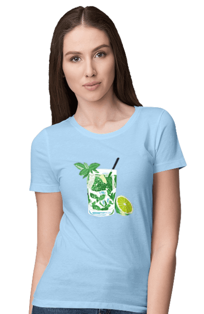 Women`s t-shirt with prints Mojito And Lemon Drink. Drink, lemon, mojito. 2070702