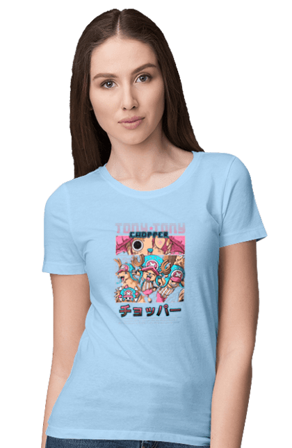 Women's t-shirt with prints One Piece Tony Tony Chopper. Adventures, anime, fantasy, light novel, manga, one piece, tony tony chopper, tv series. 2070702