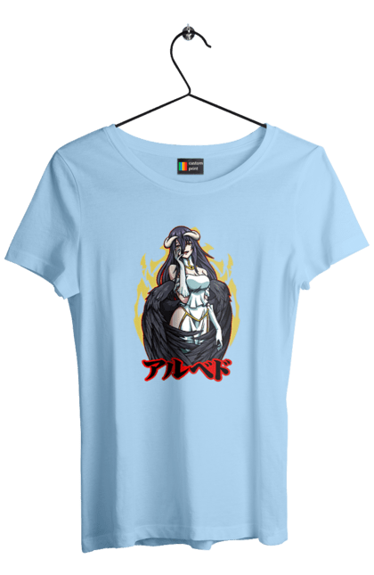 Women's t-shirt with prints Overlord Albedo. Albedo, anime, lord, overlord, tv series. 2070702