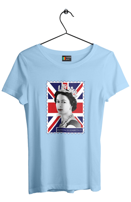 Women's t-shirt with prints Queen Elizabeth II. Britain, british, england, platinum jubilee, queen, queen elizabeth, queen elizabeth ii, rip queen elizabeth. 2070702