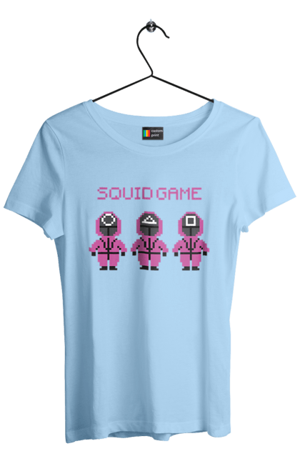 Women`s t-shirt with prints Squid Game. Netflix, security guard, squid game, tv series. 2070702