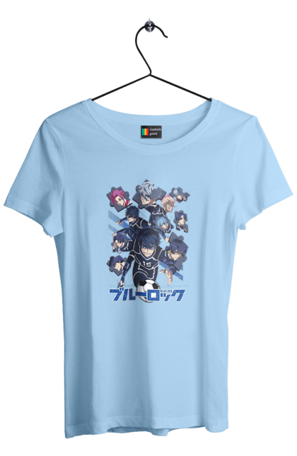 Women's t-shirt with prints Blue Lock. Anime, blue lock, blue prison, manga, sport, sports anime. 2070702