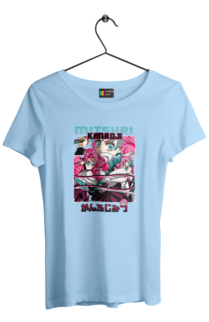 Women's t-shirt with prints Demon Slayer Mitsuri. Anime, demon slayer, giyu tomioka, manga, mitsuri, mitsuri kanroji, serial. 2070702