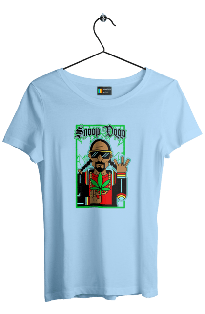 Women's t-shirt with prints Snoop Dogg. Actor, musician, producer, rapper, snoop dogg. 2070702