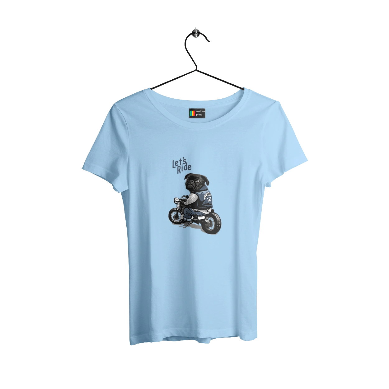 Мопс на мотоциклі