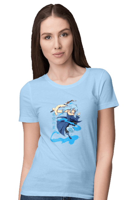 Women's t-shirt with prints Regarding Reincarnated to Slime. Anime, manga, reincarnated to slim, reincarnated to slime, rimuru, rimuru tempest, short story, slime. 2070702