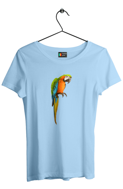 Women`s t-shirt with prints Just A Parrot. Birdie, parrot. 2070702