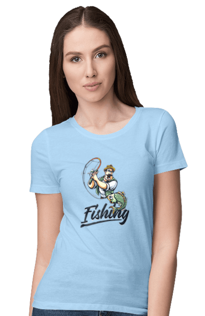 Women`s t-shirt with prints Fishing. Fish, fishing, summer, vacation. 2070702