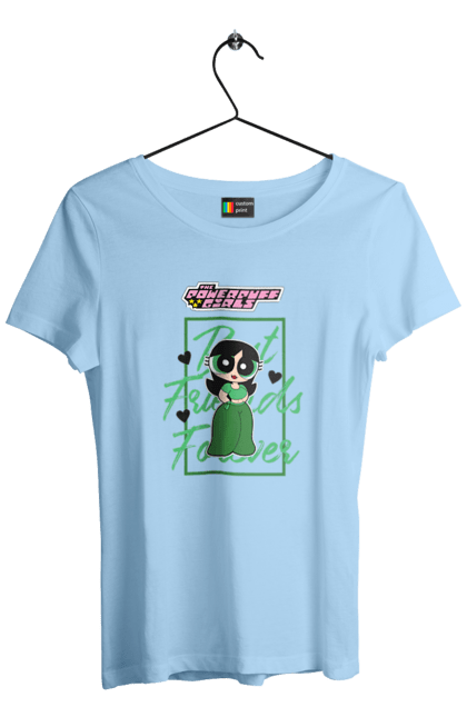 Women's t-shirt with prints Powerpuff Girls Buttercup. Animated series, buttercup, cartoon network, cool girls, powerpuff girls. 2070702