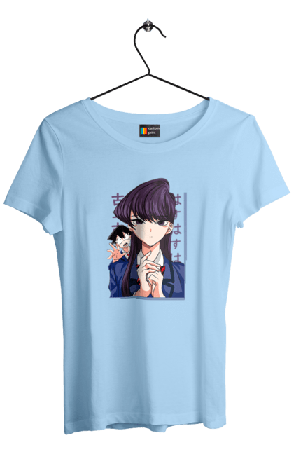 Women's t-shirt with prints Komi Can’t Communicate. Anime, communication problems, komi can’t communicate, komi has problems, manga, shoko komi. 2070702