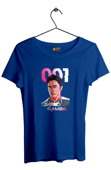 Women`s t-shirt with prints Squid Game Hwang In ho. 001, front man, hwang in-ho, netflix, player 001, squid game, tv series. 2070702