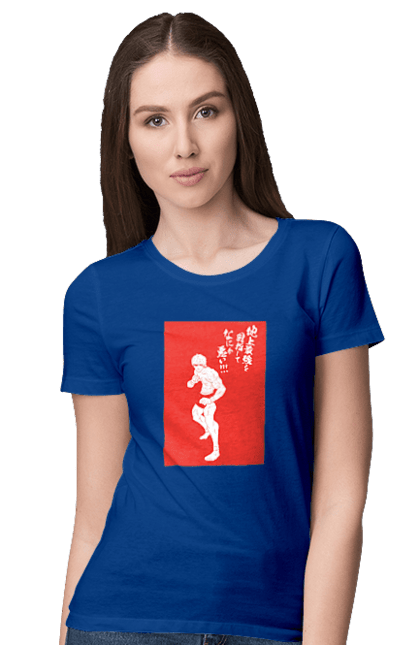 Women's t-shirt with prints Hanma Baki. Anime, baki fighter, hanma baki, manga, martial arts, tv series. 2070702