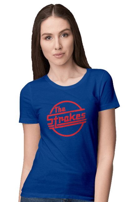 Women's t-shirt with prints The Strokes. Alternative rock, garage rock, group, indie, indie rock, music, post-punk revival, rock, strokes. 2070702