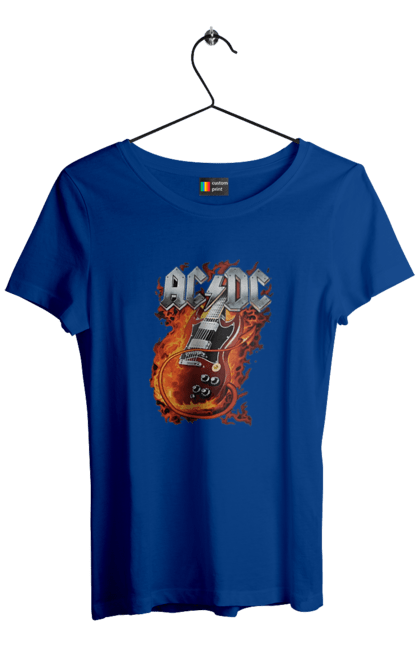 Футболка жіноча з принтом "AC DC". Acdc, rock, адский колокол, ейсидиси, метал, музыка, рок. CustomPrint.market