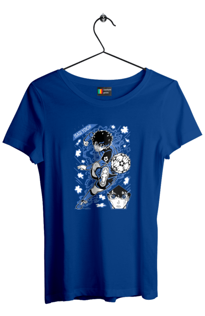 Women's t-shirt with prints Blue Lock Isagi Yoichi. Anime, blue lock, blue prison, manga, sport, sports anime, yoichi isagi. 2070702