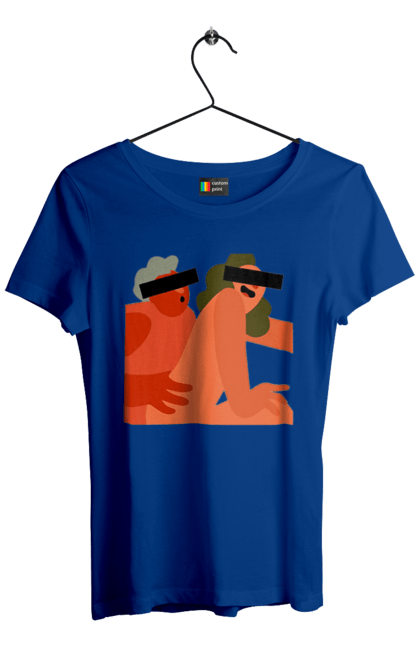 Women`s t-shirt with prints Love and hidden camera. Chewing gum, friendship, fun, hidden camera, humor, love, peace, sex, smex. 2070702