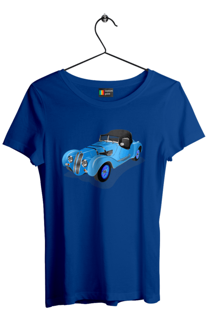 Футболка жіноча з принтом "Автомобіль". Авто, автомобиль, класика, старовинна машина, старовинний. 2070702