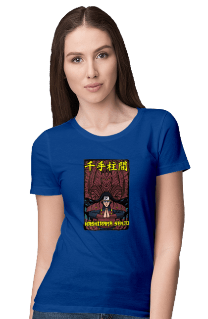 Women's t-shirt with prints Naruto Hashirama. Anime, character, hashirama, hashirama senju, hokage, manga, naruto, ninja, tv series. 2070702