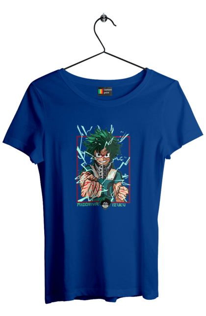 Футболка жіноча з принтом "Моя академія героїв Мідорія". Izuku, midoriya, my hero academia, аніме, ізуку мідорія, манга, мідорія, моя геройська академія. 2070702