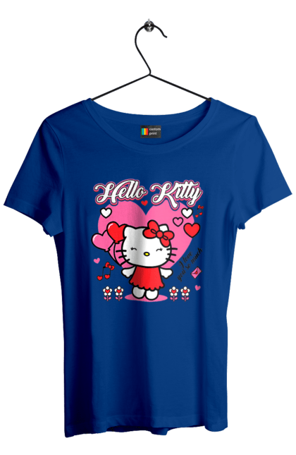 Women's t-shirt with prints Hello Kitty. Brand, cat, character, hello kitty, kitten. 2070702