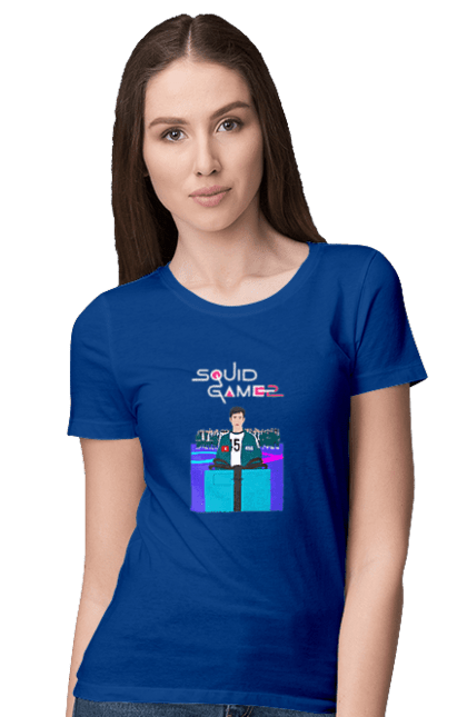Women`s t-shirt with prints Squid Game Seong Gi hun. 456, netflix, player 456, seong gi hun, seong gi-hun, squid game, tv series. 2070702