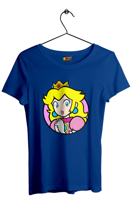 Women's t-shirt with prints Mario Bros. Princess Peach. Character, game, mario, mario bros, nintendo, princess peach, super mario bros. 2070702